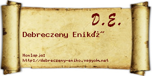 Debreczeny Enikő névjegykártya